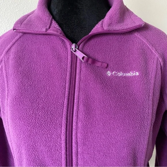 Columbia women’s s zip down purple sweater shirt size S - Picture 15 of 16